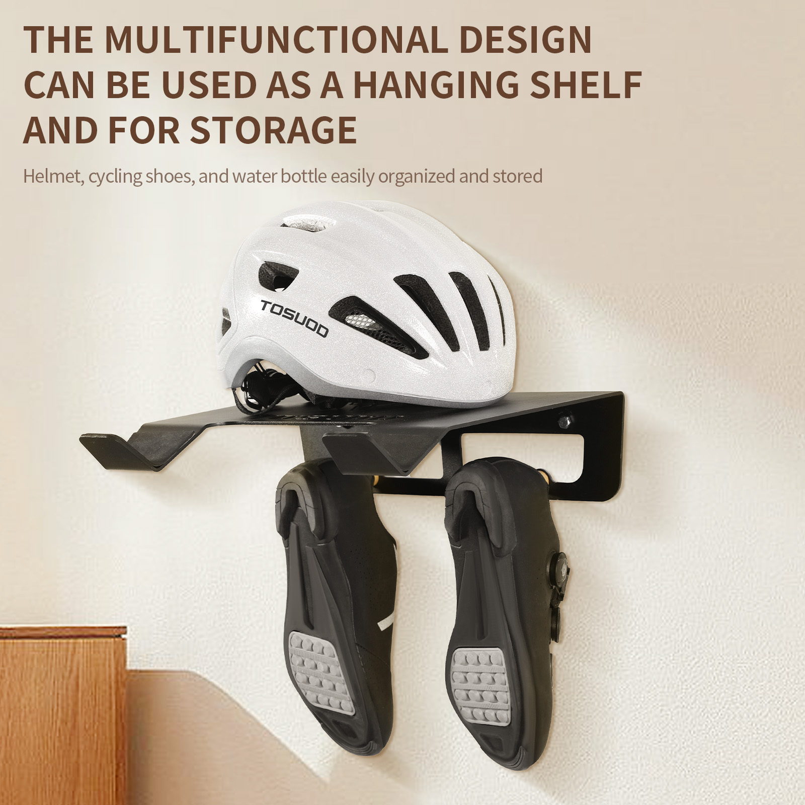 TOSUOD Bicycle Wall Mount Rack - Cycling Gear Organizer Wall recension och pris
