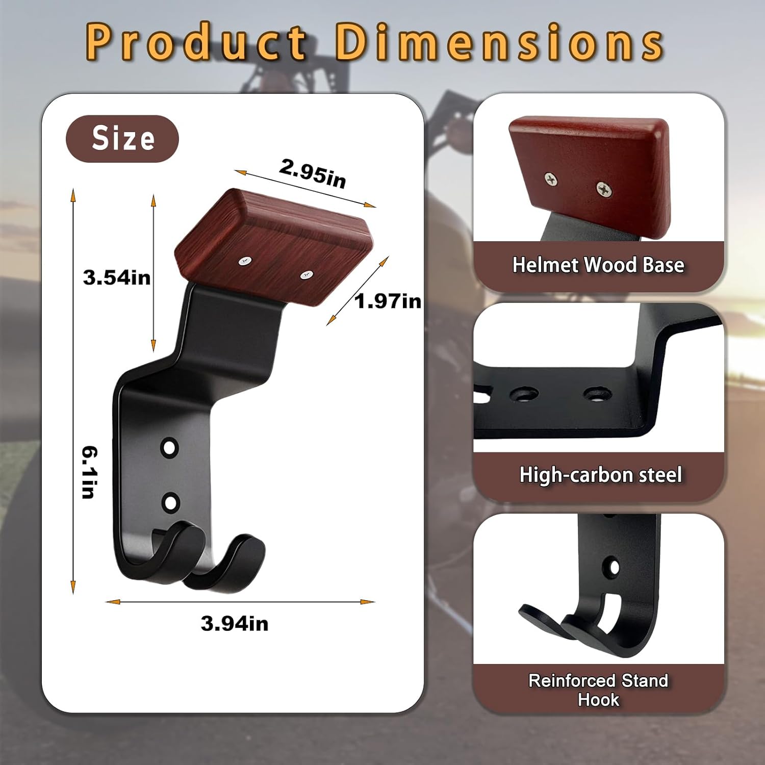 Motorcycle Helmet Holder Wall  - Cycling Gear Organizer Wall recension och pris